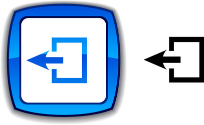 Exit button vector