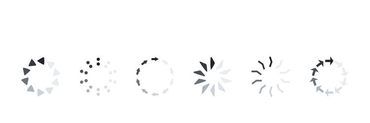 loading icon set download or upload loader vector image