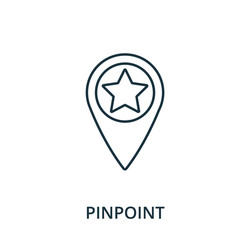 Pinpoint icon line style element from navigation vector