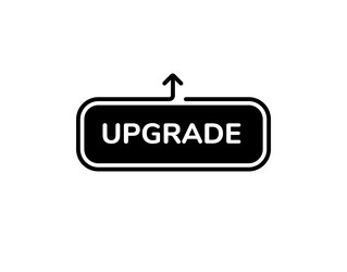 upgrade button with arrow signifying enhance vector image