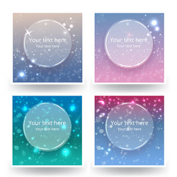 cute abstract bokeh backgrounds set for web vector image