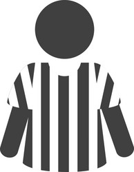 Icon referee football american vector