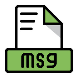 Msg file icon colorful style design document vector