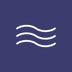 wind icon for simple flat style weather ui design vector image
