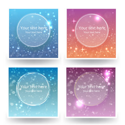 Cute abstract bokeh backgrounds set for web vector