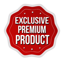 Exclusive premium product label or sticker vector