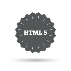html5 sign icon new markup language symbol vector image