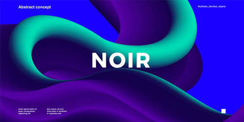 abstract design template with 3d flow shapes vector image