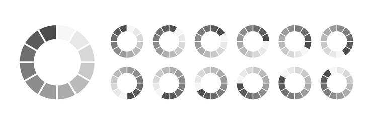 circular loading buffering icons vector image