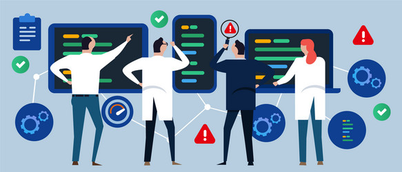 cross-platform multi device testing software vector image