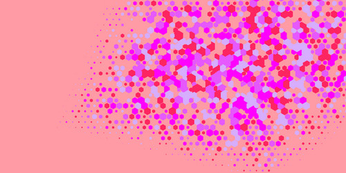 geometric multi size hexagon with color vector