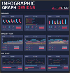 Infographic Chart Templates - Data Visualizations vector
