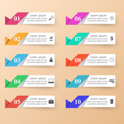 infographic design list of 10 items vector image