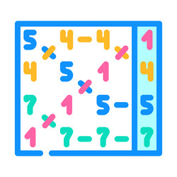 radix sort algorithm color icon vector image