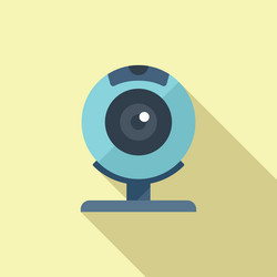 Web camera control icon flat data system vector