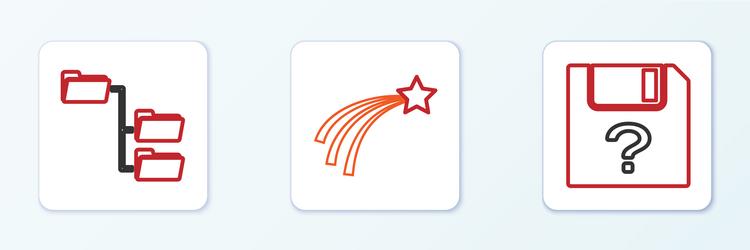 Set line unknown document folder tree and falling vector