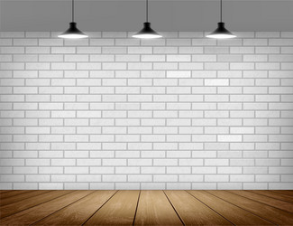White brick wall texture background design Vector Image