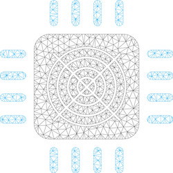 Asic processor polygonal frame mesh vector