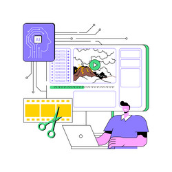 ai-powered video creation abstract concept vector image