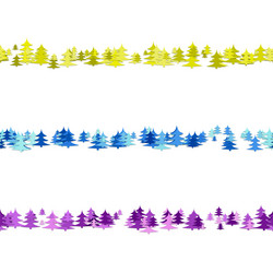 Pine tree pattern paragraph rule line design set vector