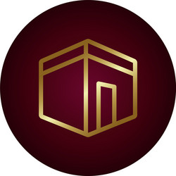 Ramadam kareem temple block gradient style icon vector