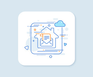 mail newsletter line icon read message vector image