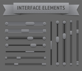 UI Scrollbar Elements vector image