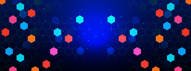 abstract geometric with colorful hexagons pattern vector image
