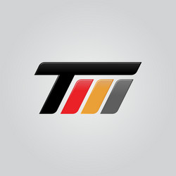 Initial circle tm letter logo design template Vector Image