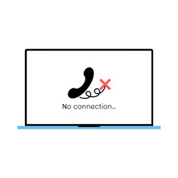 no signal or lost connection video call program vector image