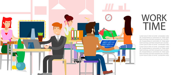 office business working people Vector Image