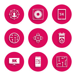 Set processor mobile and graphic password vector