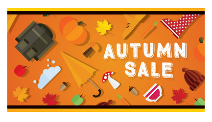 Autumn sale banner vector