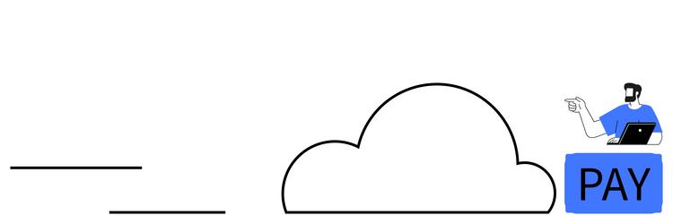 digital payment process in cloud computing vector image
