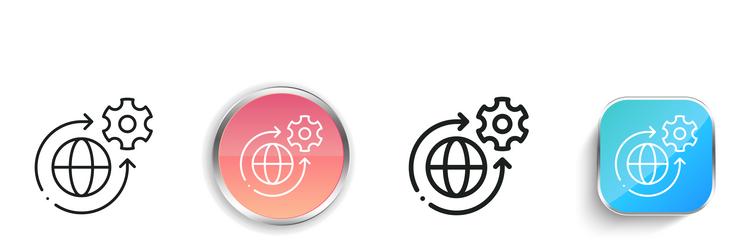 manage icon thin linear regular and button style vector image