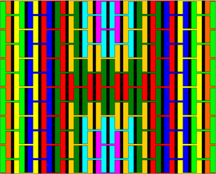 Multi-color h alphabet pattern background vector