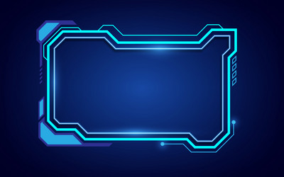 sci fi frame cyber pattern background design eps vector image