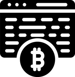bitcoin coding vector image