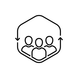 Employee retention with abstract staff icon vector