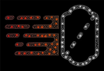 flare mesh network express ticket with spots vector image