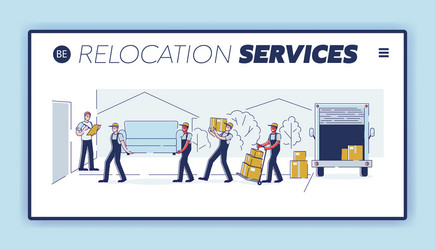 Relocation professional delivery company loader vector