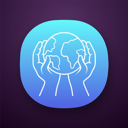 Saved planet app icon vector