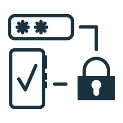 two factor authentication verifying user identity vector image
