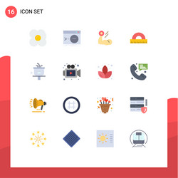 16 thematic flat colors and editable symbols vector