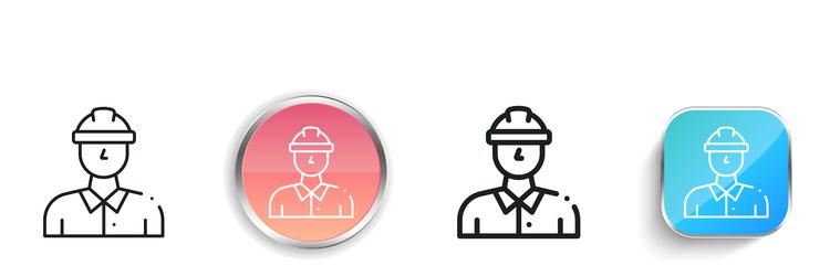 manager icon thin linear regular and button style vector image