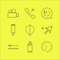 Web linear icon set simple outline icons vector