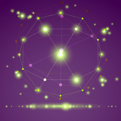 3d polygonal geometric mesh object abstract design vector image
