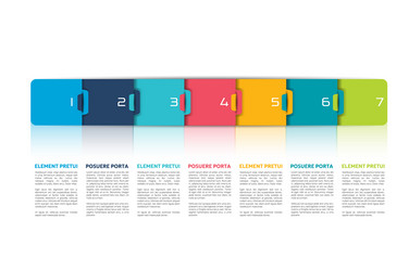Infographic timeline report template chart scheme vector