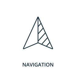 Navigation icon line style element from vector