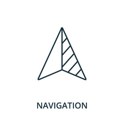 navigation icon line style element from vector